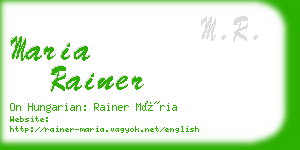 maria rainer business card